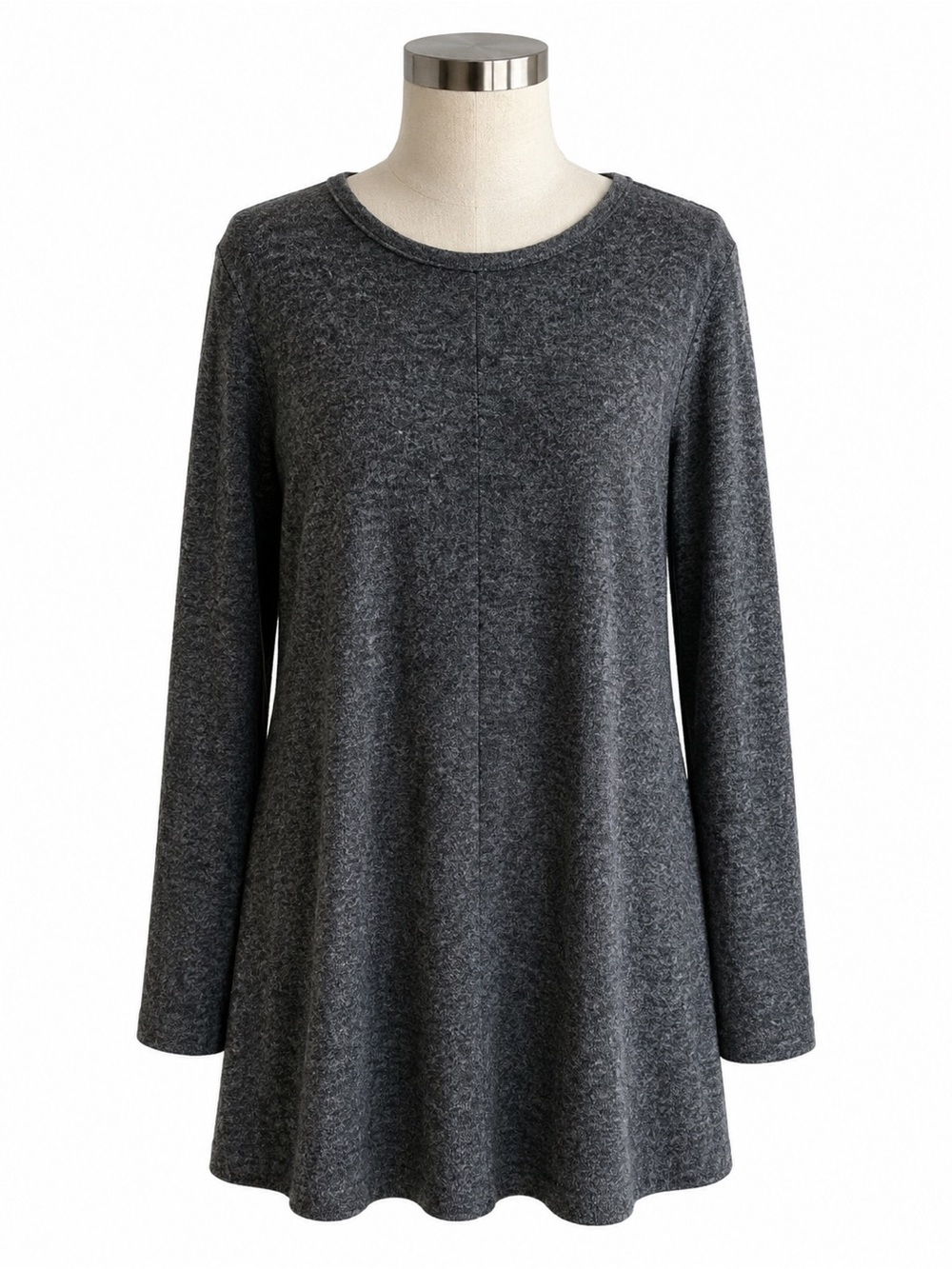 Zenana Outfitters Dark Charcoal Knit Top